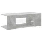 Mobile Porta TV con Luci LED Grigio Cemento 90x39x30 cm