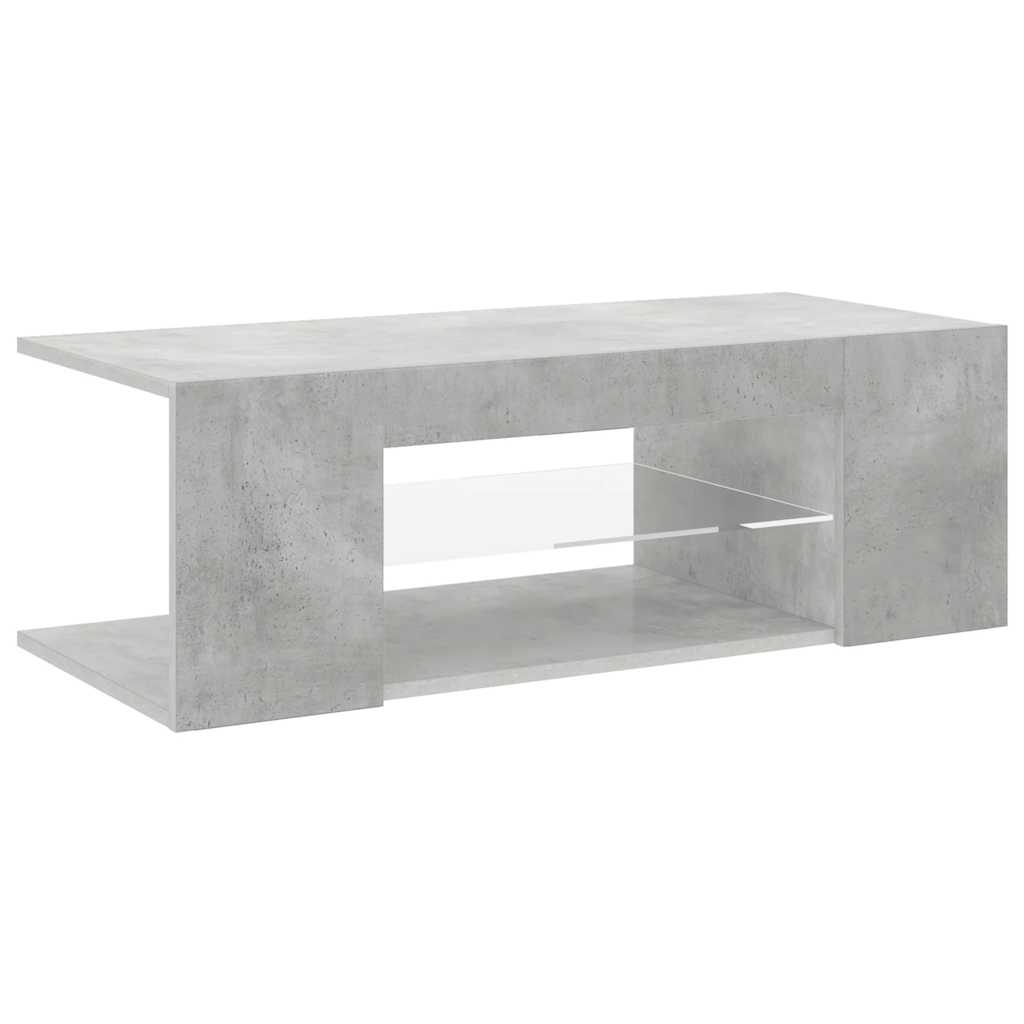 Mobile Porta TV con Luci LED Grigio Cemento 90x39x30 cm