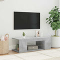 Mobile Porta TV con Luci LED Grigio Cemento 90x39x30 cm
