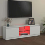 Mobile Porta TV con Luci LED Bianco 120x30x36 cm