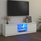 Mobile Porta TV con Luci LED Bianco 120x30x36 cm