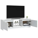 Mobile Porta TV con Luci LED Bianco 120x30x36 cm