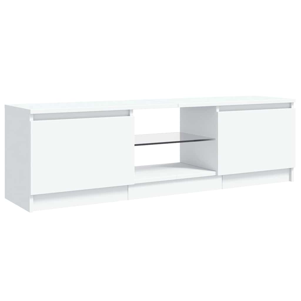 Mobile Porta TV con Luci LED Bianco 120x30x36 cm