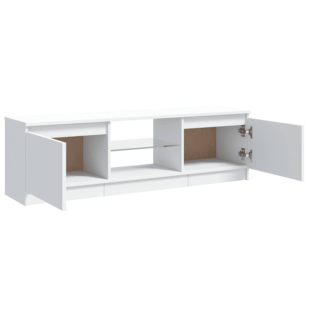 Mobile Porta TV con Luci LED Bianco 120x30x36 cm