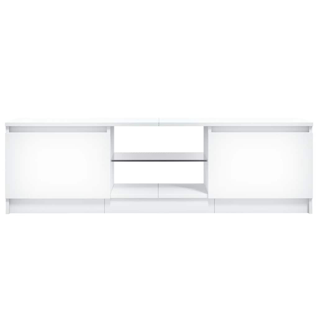 Mobile Porta TV con Luci LED Bianco 120x30x36 cm