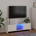 Mobile Porta TV con Luci LED Bianco 120x30x36 cm