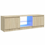 Mobile Porta TV con Luci LED Rovere Sonoma 120x30x36 cm
