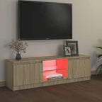 Mobile Porta TV con Luci LED Rovere Sonoma 120x30x36 cm