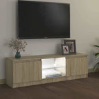 Mobile Porta TV con Luci LED Rovere Sonoma 120x30x36 cm