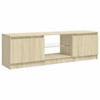 Mobile Porta TV con Luci LED Rovere Sonoma 120x30x36 cm