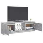 Mobile Porta TV con Luci LED Grigio Cemento 120x30x36 cm