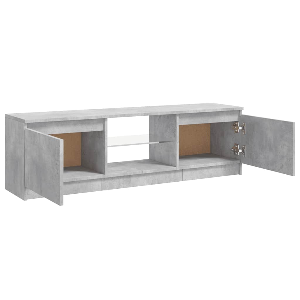 Mobile Porta TV con Luci LED Grigio Cemento 120x30x36 cm