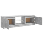 Mobile Porta TV con Luci LED Grigio Cemento 120x30x36 cm