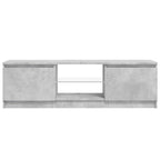 Mobile Porta TV con Luci LED Grigio Cemento 120x30x36 cm