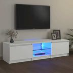 Mobile Porta TV con Luci LED Bianco 140x40x36 cm