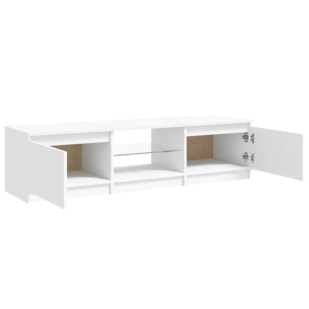 Mobile Porta TV con Luci LED Bianco 140x40x36 cm
