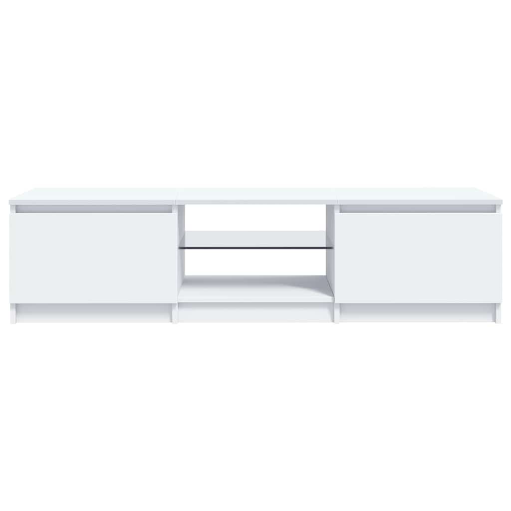 Mobile Porta TV con Luci LED Bianco 140x40x36 cm
