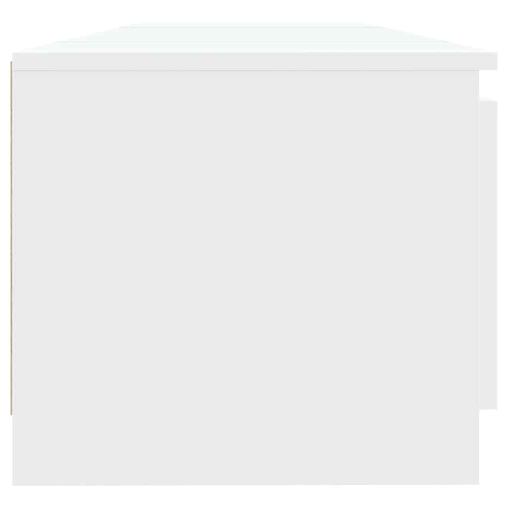Mobile Porta TV con Luci LED Bianco 140x40x36 cm