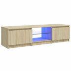 Mobile Porta TV con Luci LED Rovere Sonoma 140x40x36 cm