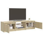 Mobile Porta TV con Luci LED Rovere Sonoma 140x40x36 cm