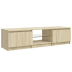 Mobile Porta TV con Luci LED Rovere Sonoma 140x40x36 cm