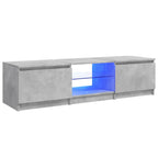 Mobile Porta TV con Luci LED Grigio Cemento 140x40x36 cm