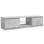 Mobile Porta TV con Luci LED Grigio Cemento 140x40x36 cm