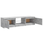 Mobile Porta TV con Luci LED Grigio Cemento 140x40x36 cm