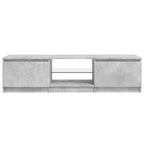 Mobile Porta TV con Luci LED Grigio Cemento 140x40x36 cm