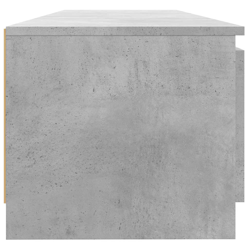 Mobile Porta TV con Luci LED Grigio Cemento 140x40x36 cm