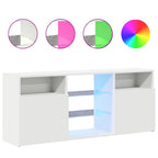 Mobile Porta TV con Luci LED Bianco 120x30x50 cm