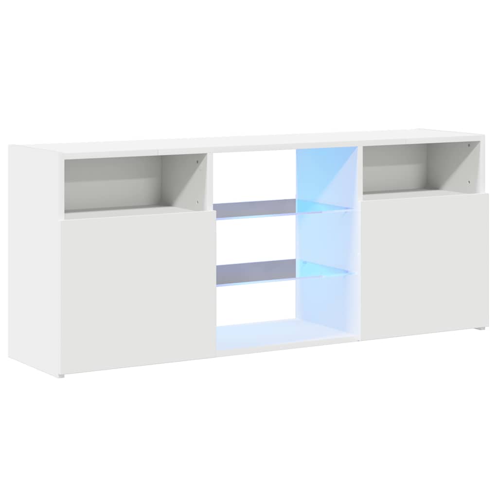 Mobile Porta TV con Luci LED Bianco 120x30x50 cm