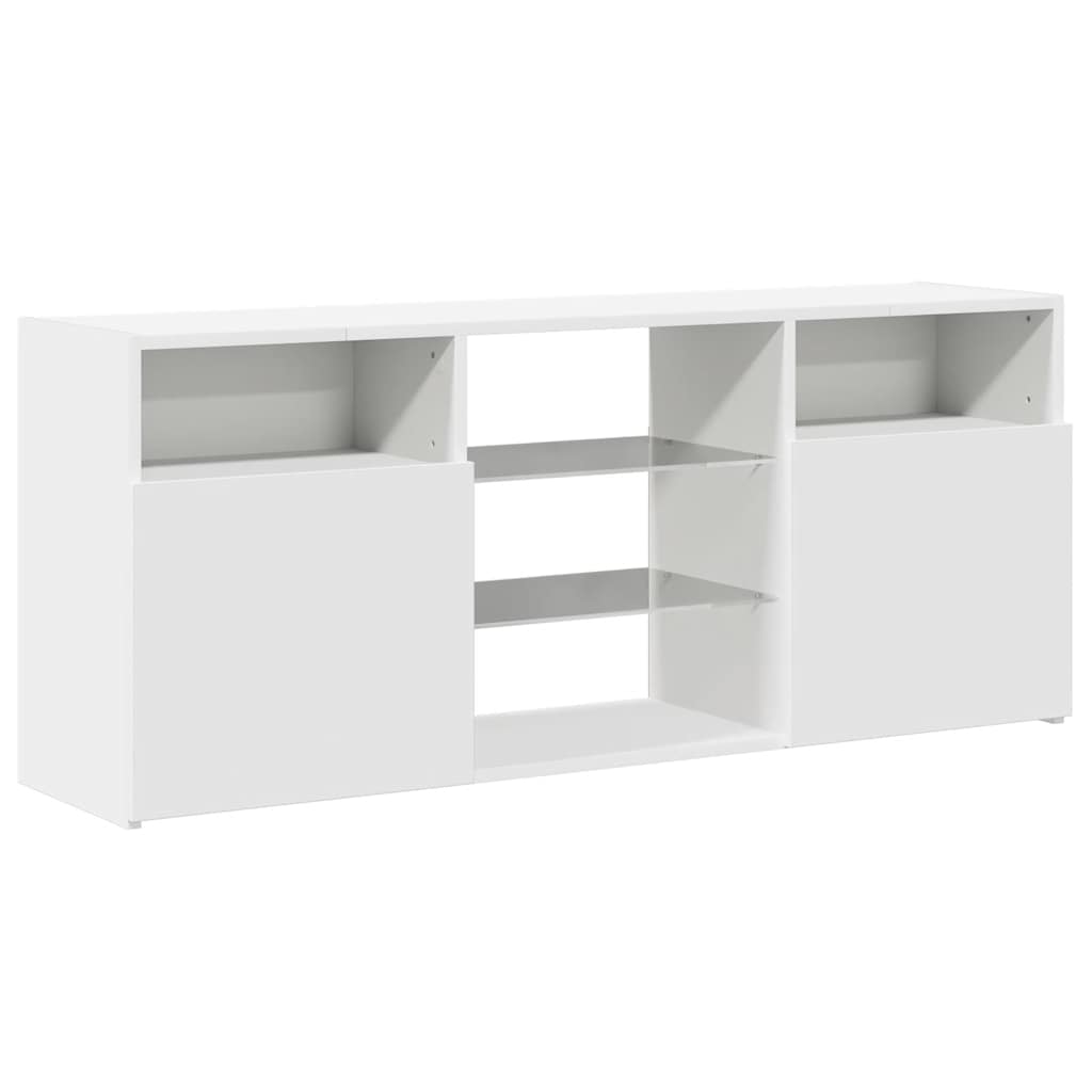 Mobile Porta TV con Luci LED Bianco 120x30x50 cm
