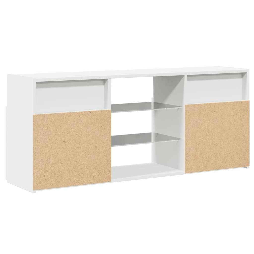 Mobile Porta TV con Luci LED Bianco 120x30x50 cm
