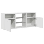 Mobile Porta TV con Luci LED Bianco 120x30x50 cm