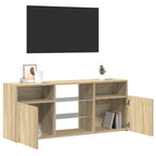 Mobile Porta TV con Luci LED Rovere Sonoma 120x30x50 cm