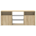 Mobile Porta TV con Luci LED Rovere Sonoma 120x30x50 cm