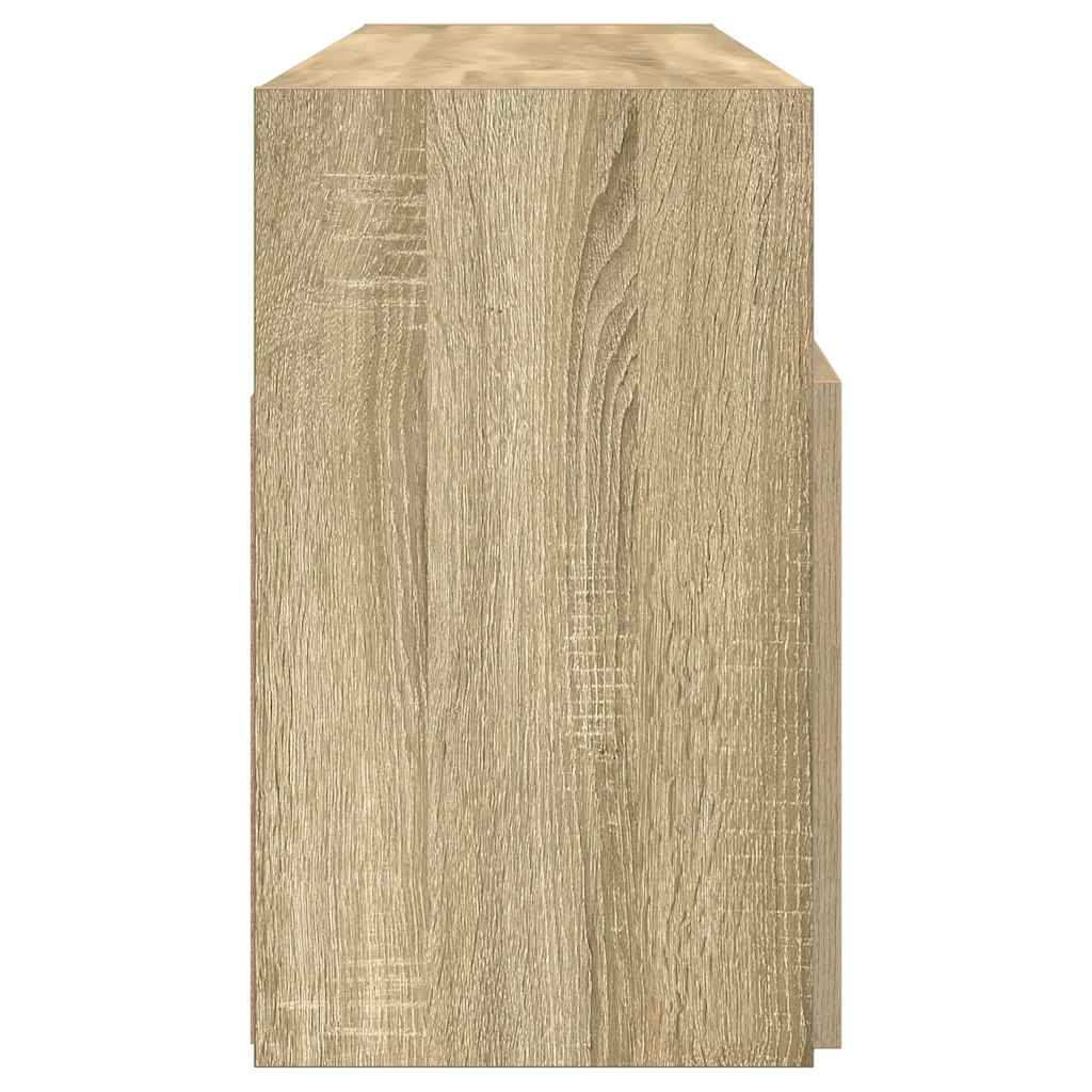 Mobile Porta TV con Luci LED Rovere Sonoma 120x30x50 cm
