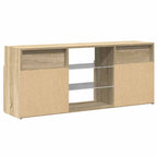 Mobile Porta TV con Luci LED Rovere Sonoma 120x30x50 cm