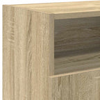 Mobile Porta TV con Luci LED Rovere Sonoma 120x30x50 cm