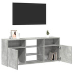 Mobile Porta TV con Luci LED Grigio Cemento 120x30x50 cm