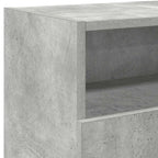 Mobile Porta TV con Luci LED Grigio Cemento 120x30x50 cm