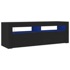 Mobile Porta TV con Luci LED Nero 120x35x40 cm