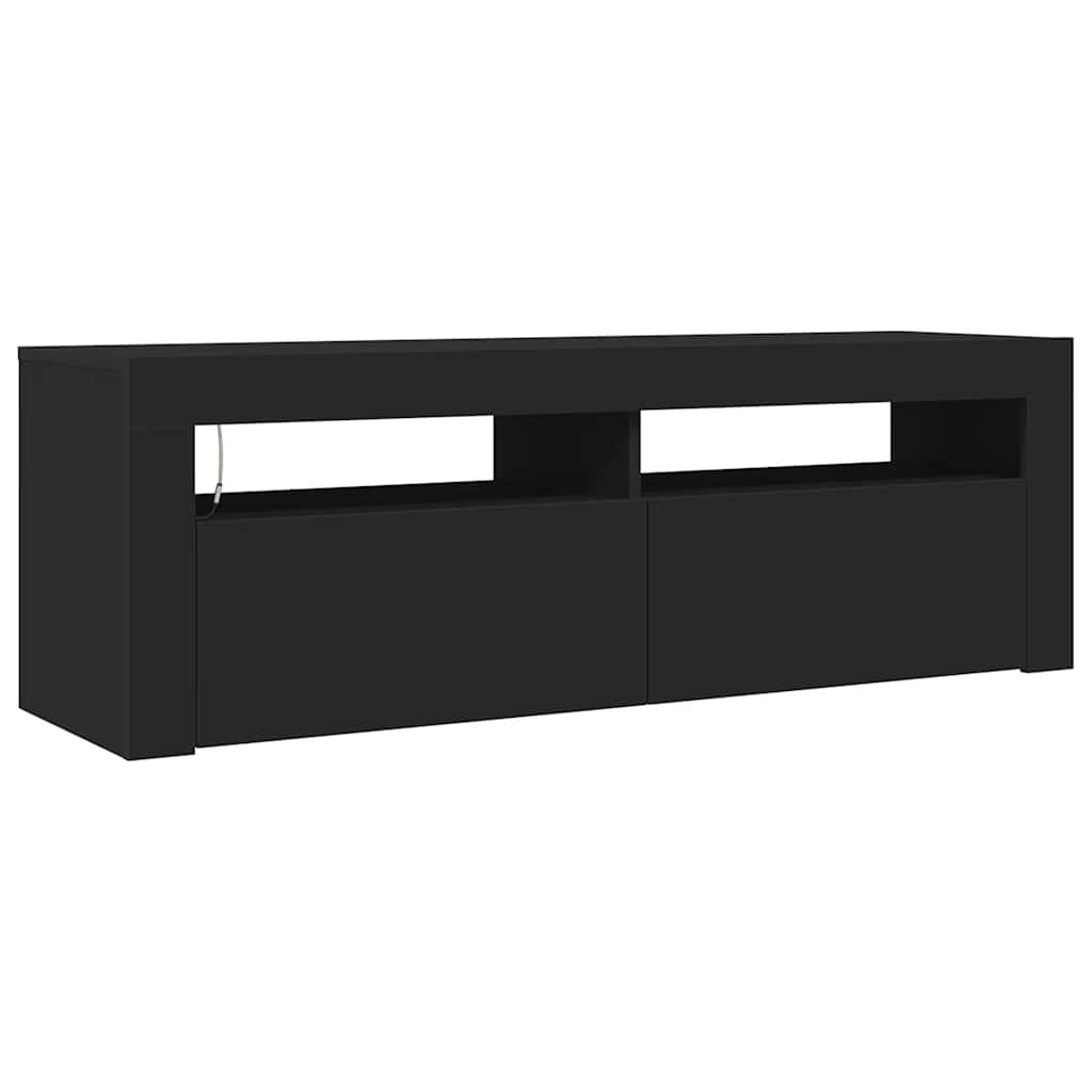 Mobile Porta TV con Luci LED Nero 120x35x40 cm