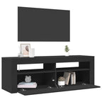 Mobile Porta TV con Luci LED Nero 120x35x40 cm