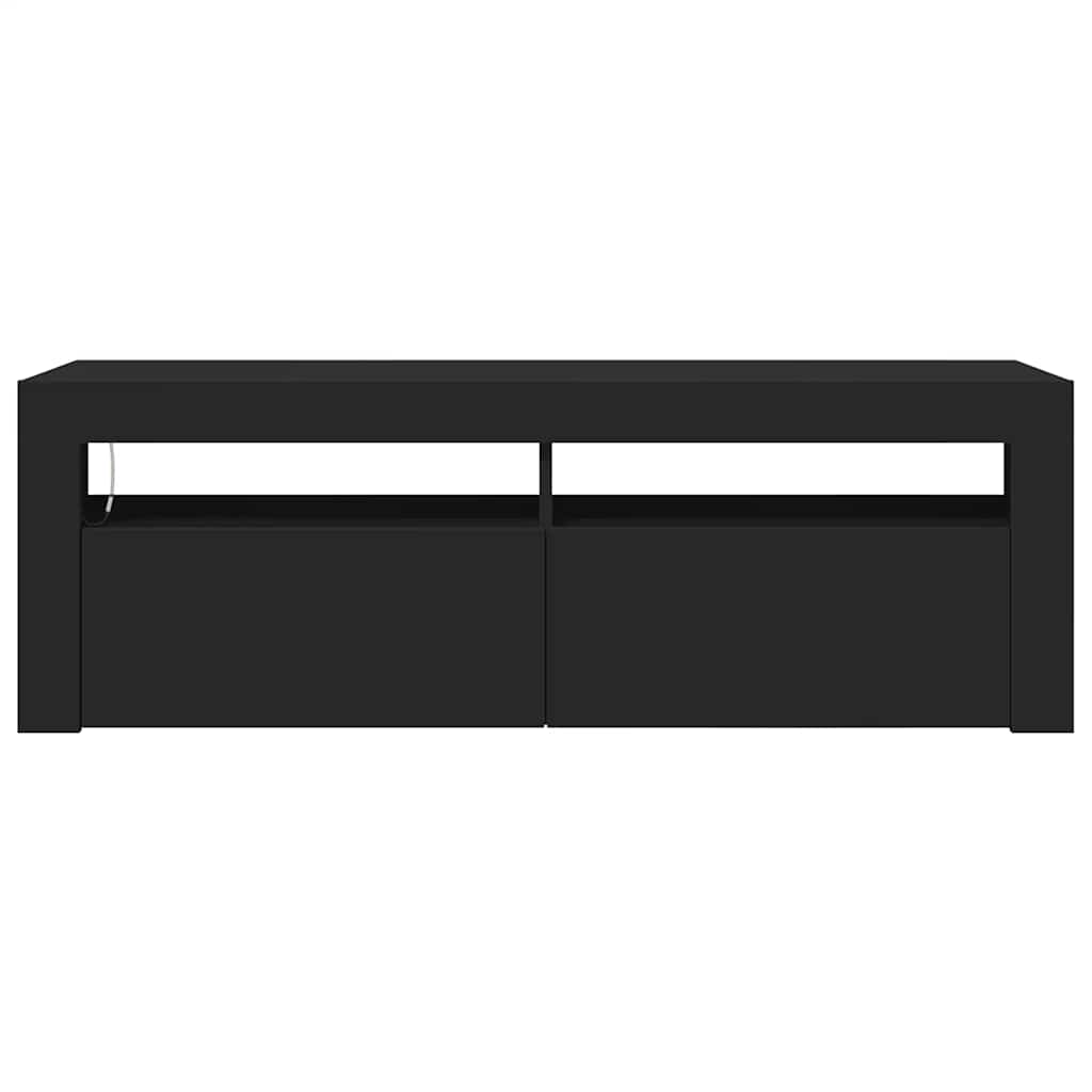 Mobile Porta TV con Luci LED Nero 120x35x40 cm