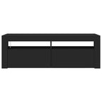 Mobile Porta TV con Luci LED Nero 120x35x40 cm