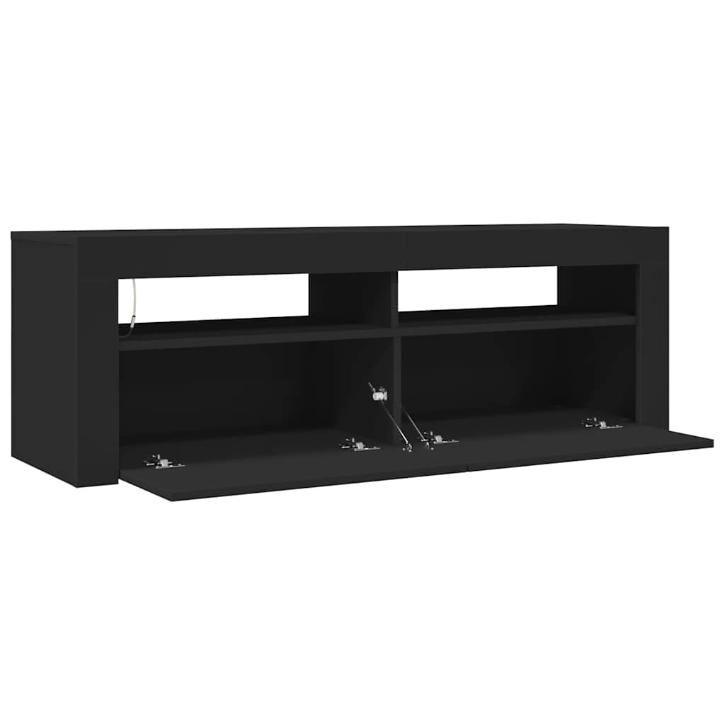 Mobile Porta TV con Luci LED Nero 120x35x40 cm