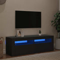 Mobile Porta TV con Luci LED Nero 120x35x40 cm