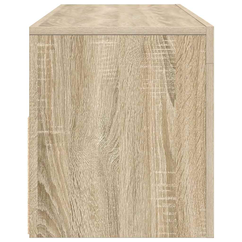 Mobile Porta TV con Luci LED Rovere Sonoma 120x35x40 cm
